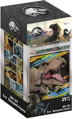 Kolorowanka z piórnikiem Jurassic