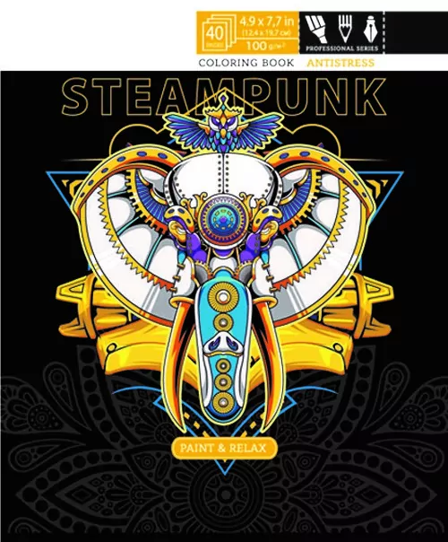 Kolorowanka antystresowa 124x197 20 Steampunk - tantis.pl