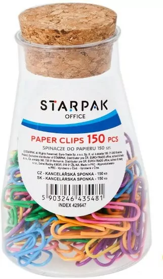 Spinacze kolorowe 150el - tantis.pl