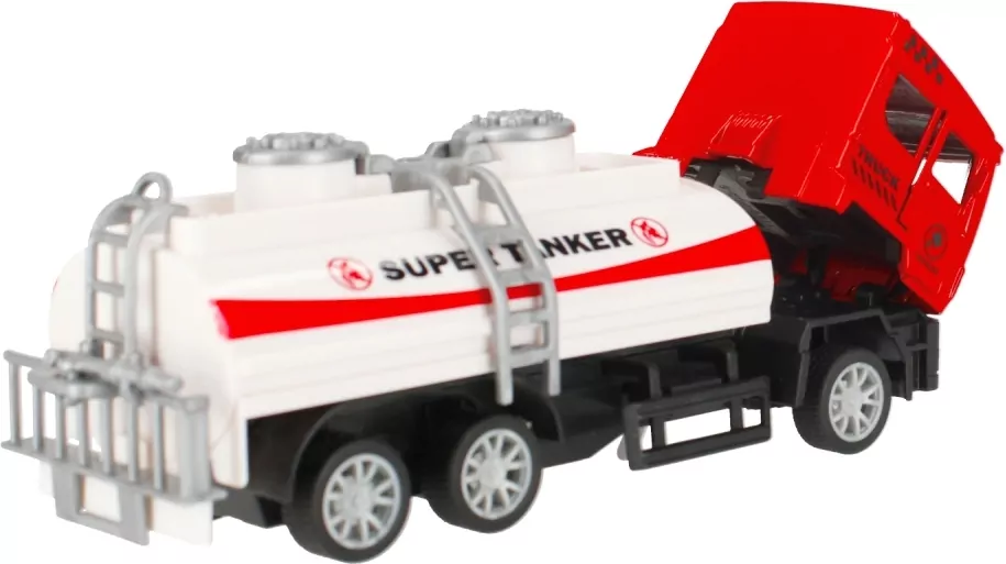 Auto ciężarowe metalowe dżwięk i światło 17cm + cysterna MC - tantis.pl
