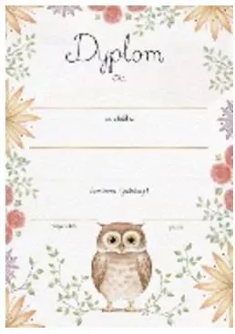Dyplom A4 Sówka (25szt) - tantis.pl