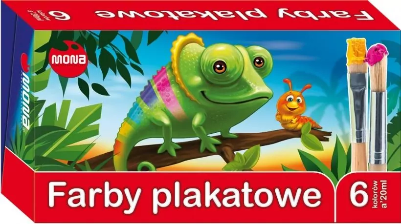 Farby plakatowe. 6 kolorów - tantis.pl
