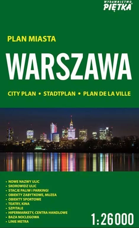 Warszawa 1:26 000 plan miasta PIĘTKA - tantis.pl