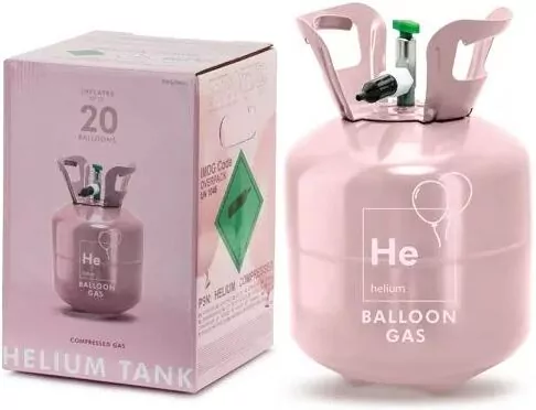 Butla z helem jasnoróżowy maks. 20 balonów - tantis.pl