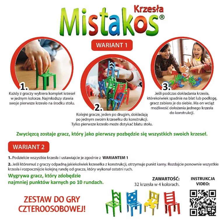 Trefl. Mistakos Krzesła wersja 4-osobowa - tantis.pl