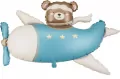 Balon foliowy Miś w Samolocie 94x61cm - tantis.pl