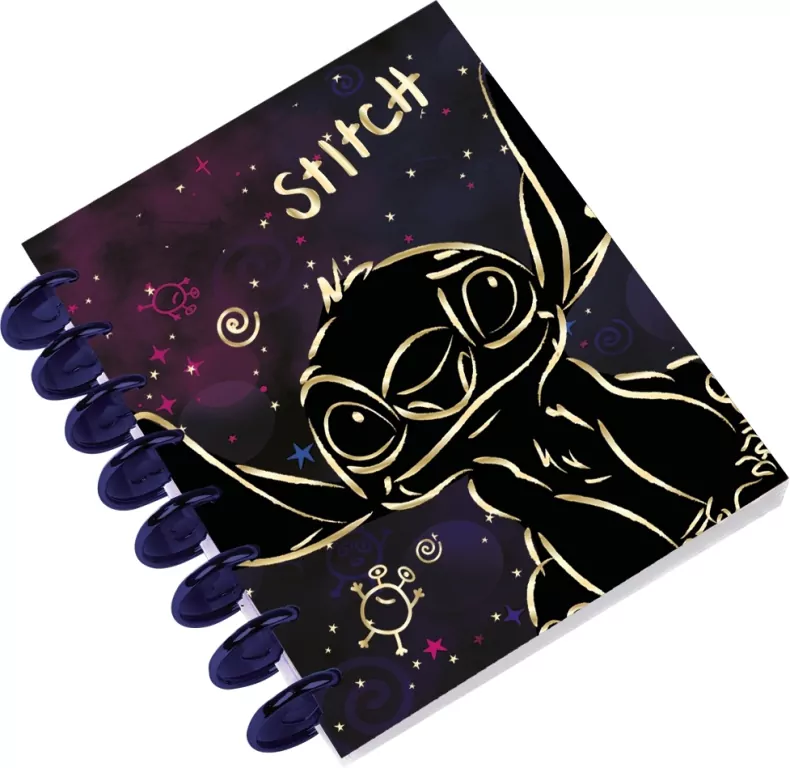 Kołobrulion A5 Disney Gold Stitch big ring 100 kartek wzór 3 - tantis.pl