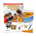 Pakiet: Szczęśliwi, którzy szukają prawdy. Zeszyt ucznia dla 5 klasy szkoły podstawowej / Długopis Round Stic Classic niebieski. 8 sztuk - tantis.pl