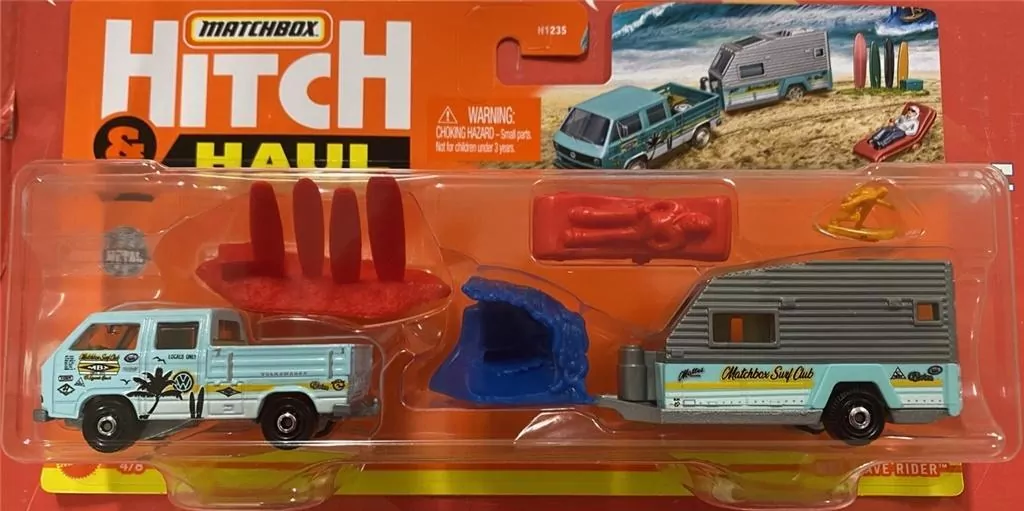 Matchbox. Samochód z przyczepą i akcesoriami - tantis.pl
