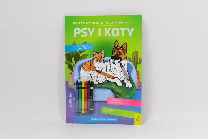 Psy i koty. Fantastyczne kolorowanki - tantis.pl