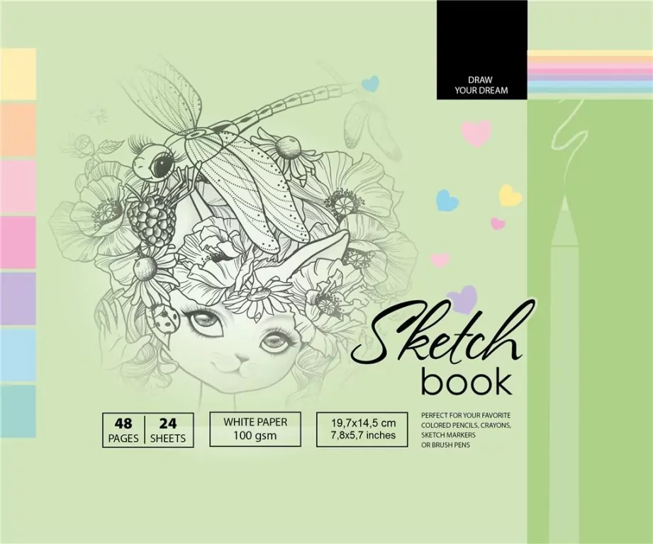 Sketchbook. Szkicownik 48 kartek. 197 x 145 mm - tantis.pl