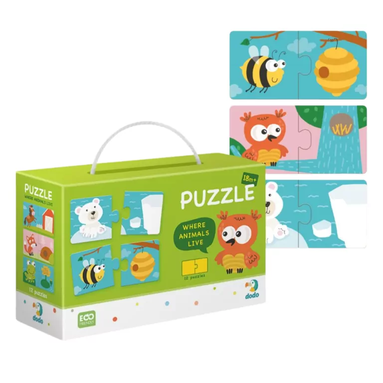 Puzzle Duo. Gdzie żyją zwierzęta? - tantis.pl
