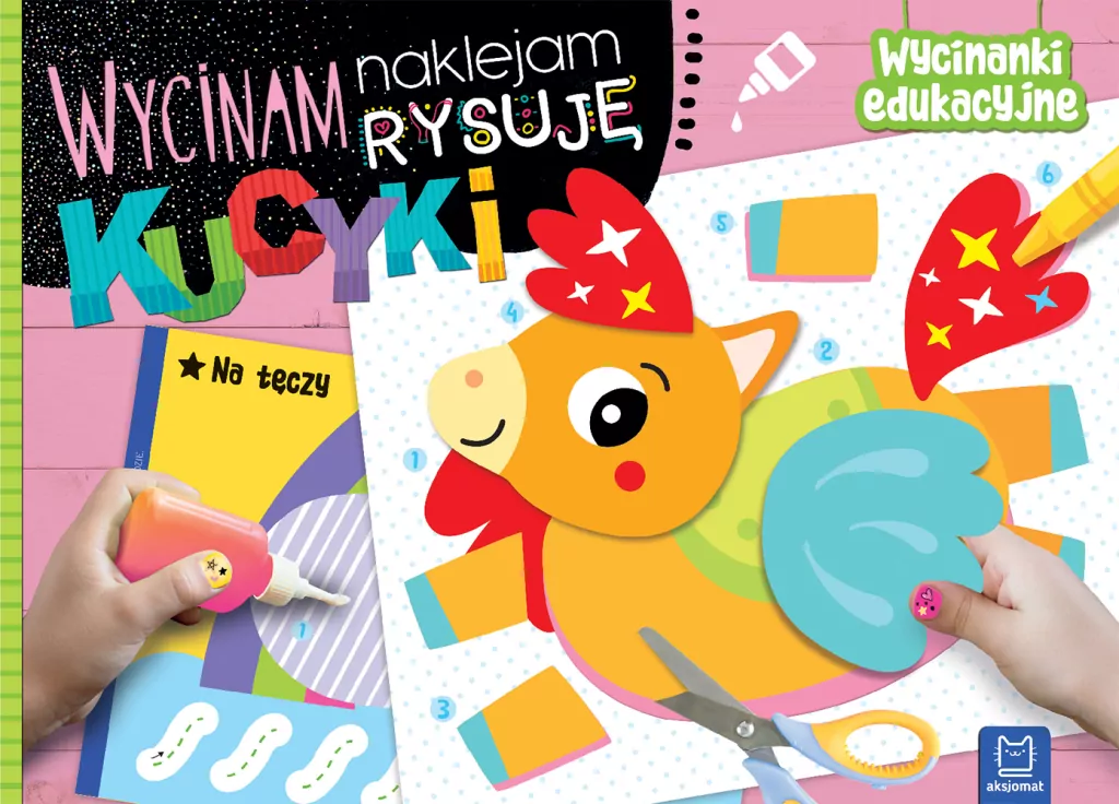 Kucyki. Wycinam, naklejam, rysuję. Wycinanki edukacyjne - tantis.pl