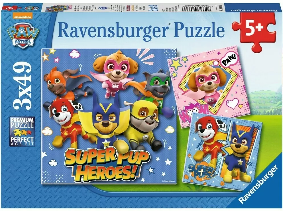 Ravensburger. Puzzle 3w1. Psi Patrol. Super Pup Heroes! - tantis.pl