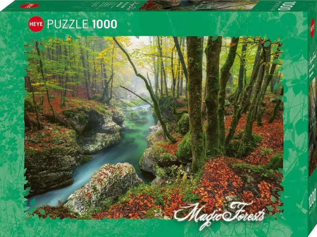 Puzzle 1000 Magiczny las - Potok w lesie - tantis.pl