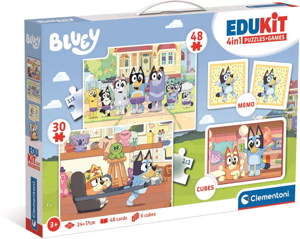 Clementoni. Edukit 4w1 Bluey - tantis.pl