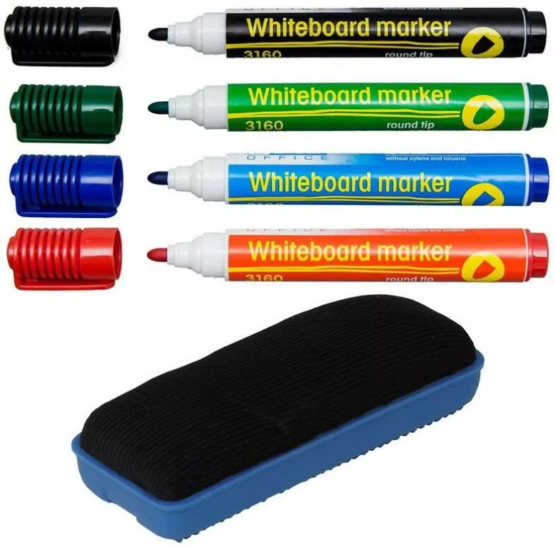 Marker komplet 4 kolory+gąbka - tantis.pl