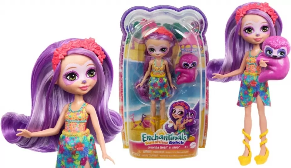 Enchantimals. Lalka Leniwiec + zwierzątko HRX82 - tantis.pl