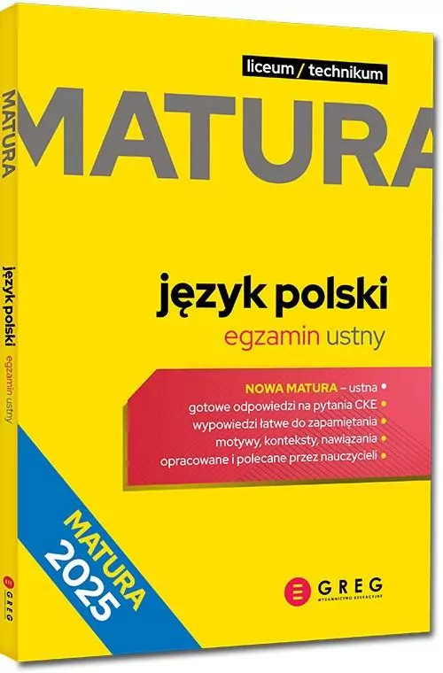 Matura 2025. Język polski. Egzamin ustny - tantis.pl