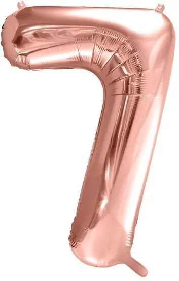 Balon foliowy cyfra 7 86cm różowe złoto - tantis.pl