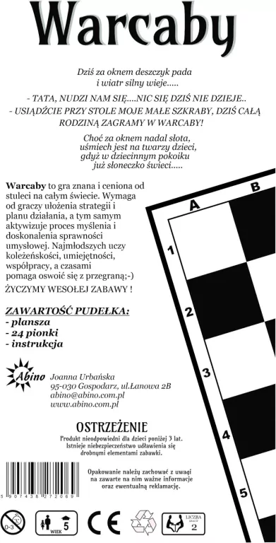 Abino. Warcaby małe - tantis.pl