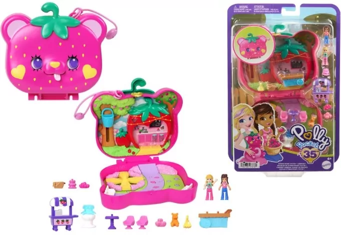 Polly Pocket. Zestaw Truskawkowy miś - tantis.pl