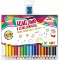 Kredki Jumbo St.Art w oprawie drewnianej, 18 kolorów + temperówka - tantis.pl