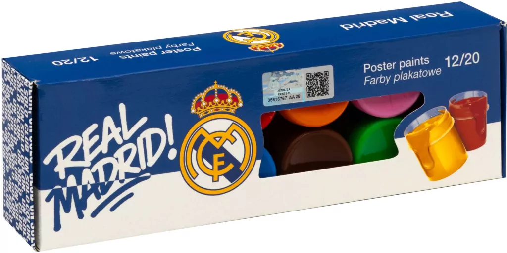 Farby plakatowe Real Madrid 12x20ml - tantis.pl