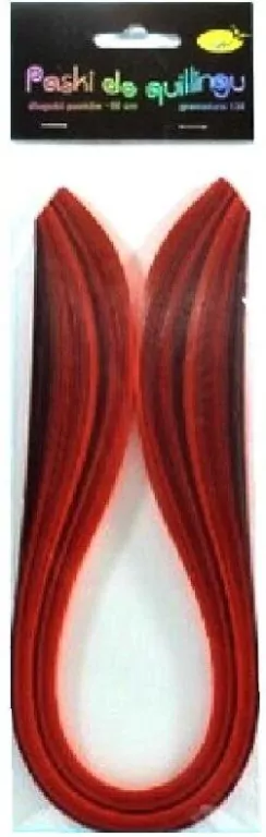 Paski do quillingu 3mmx50cm, czerwone - tantis.pl