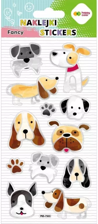 Naklejki 3D Fancy Doodle Dogs 90x210 HAPPY COLOR - tantis.pl