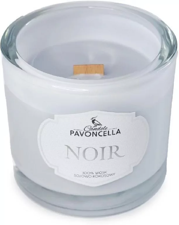 Świeczka sojowa Noir biała 170g - tantis.pl