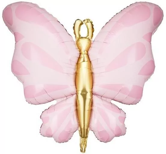 Balon foliowy Motyl 69x69cm róż - tantis.pl