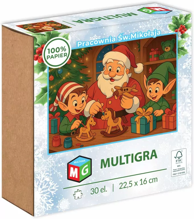 Puzzle 30 Pracownia Św. Mikołaja - tantis.pl