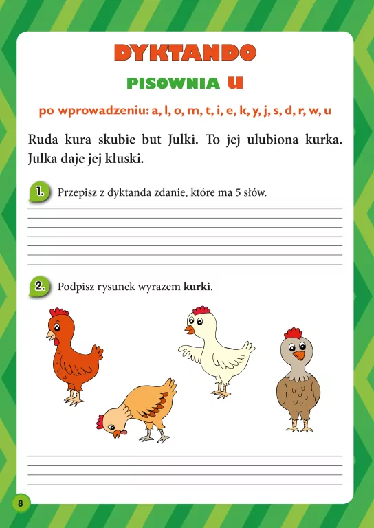 Dyktanda z nagraniem dla klasy I - tantis.pl