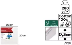 Tablica malarska 20x20x0,3cm 280G/m2