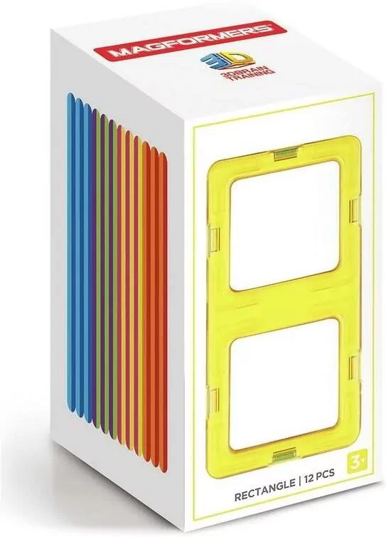 Klocki magnetyczne 3D. Magformers. Prostokąty. 12 elementów - tantis.pl