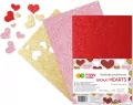 Naklejki Serca brokatowe A5 3szt mix HAPPY COLOR - tantis.pl