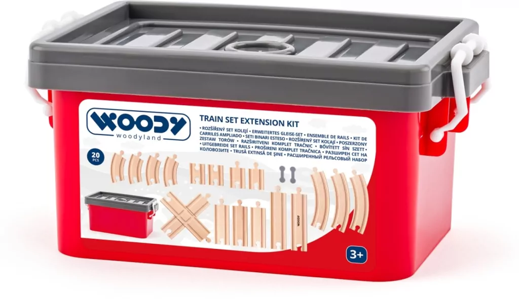 Zestaw torów w pudełku, 20 szt. 92108 Woody - tantis.pl