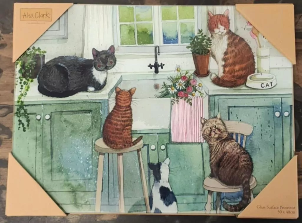 Szklana deska ozdobna Koty w kuchni - tantis.pl