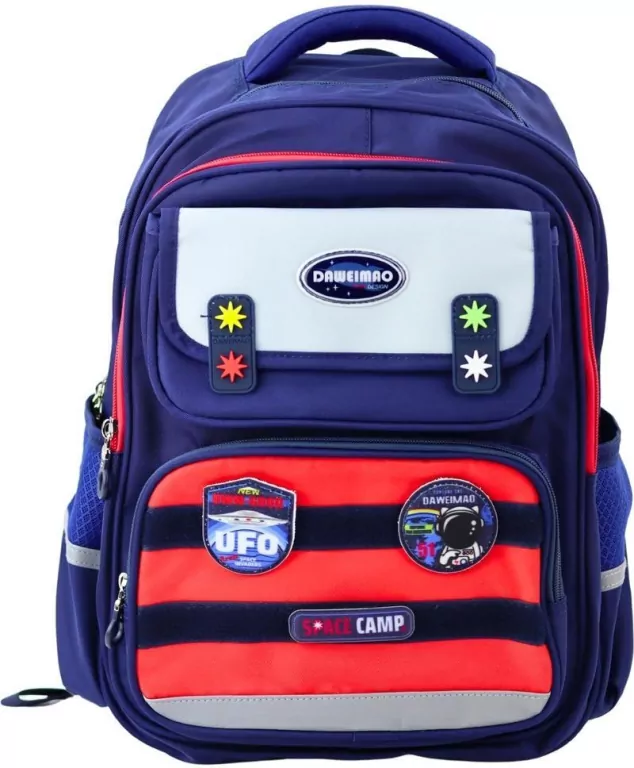 Plecak szkolny Kosmos granatowo czerwony 20L - tantis.pl
