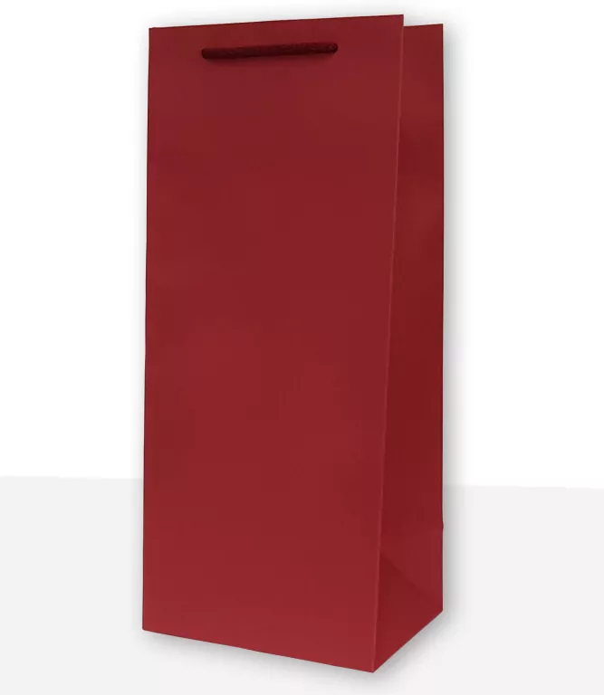 Torebki prezentowe jednobarwna koniak bordo 10 sztuk - tantis.pl