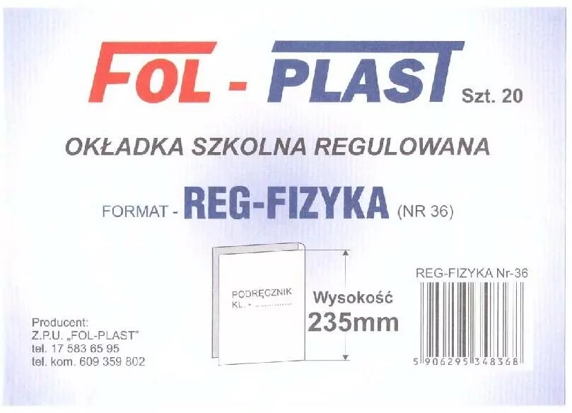 Okładka na podr regulowana NR 36 - tantis.pl