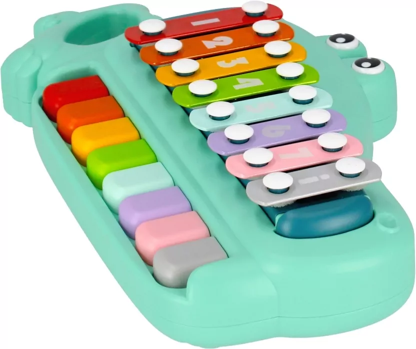 Pianinko cymbałki krokodylek 2w1 BAM BAM - tantis.pl