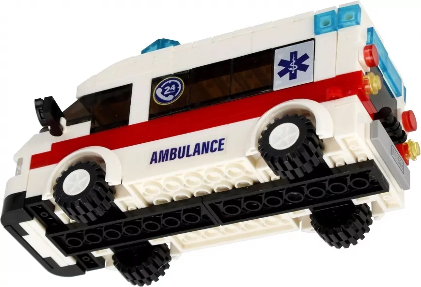 Klocki konstrukcyjne 255 elementów City Ambulans - tantis.pl