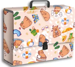 Teczka z rączką B4 jumbo Kapibara plaża PENMATE
