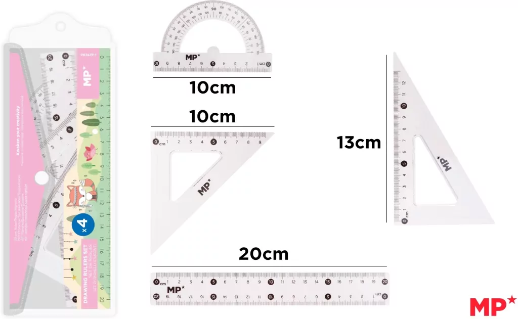 Zestaw geometryczny 4 części w etui - tantis.pl