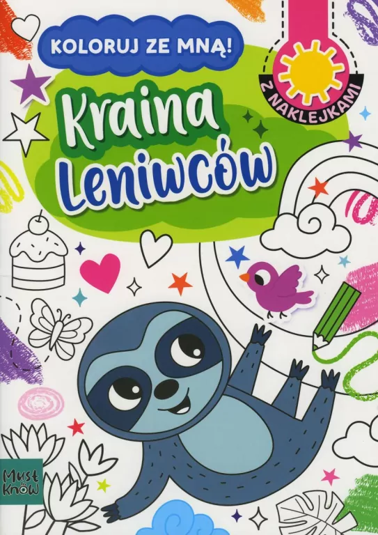 Kolorowanka a4 koloruj ze mną - kraina leniwców - tantis.pl