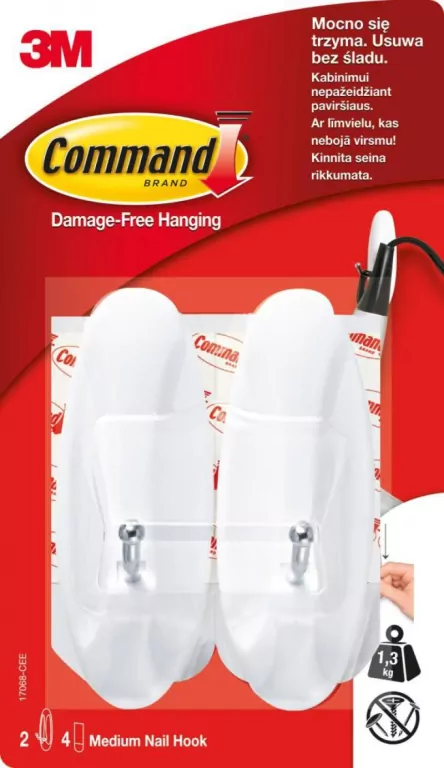 Haki Command z metalowym uchwytem średnie białe - tantis.pl