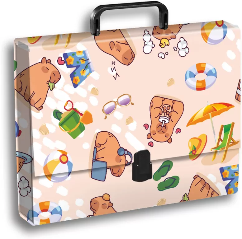 Teczka z rączką A4 Kapibara plaża PENMATE - tantis.pl