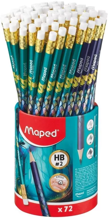 Ołówek Dragon HB z gumką (72szt) MAPED - tantis.pl